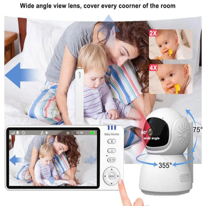 Slimme babyfoon camera met tweerichtingsgesprek – 360° HD-camera met bewegingssensor ideaal voor pasgeborenen en huisdieren