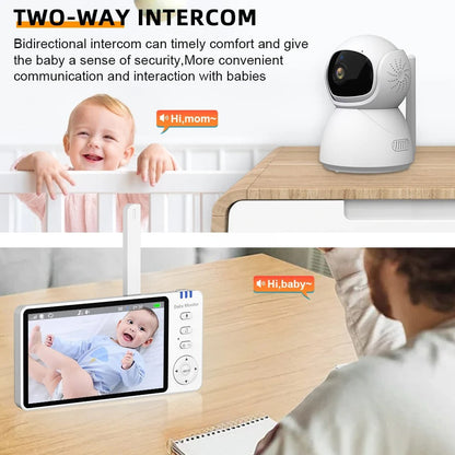 Slimme babyfoon camera met tweerichtingsgesprek – 360° HD-camera met bewegingssensor ideaal voor pasgeborenen en huisdieren