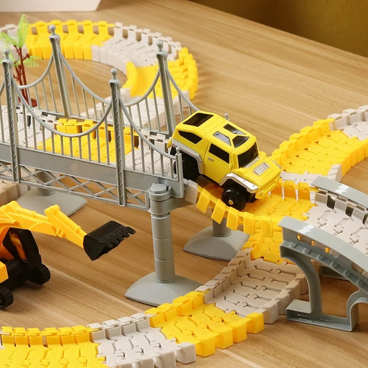 Uitbreidbare Racebaan Speelset - Creatieve Racebaan voor Kinderen, Ideaal Cadeau voor 2-3 Jaarigen