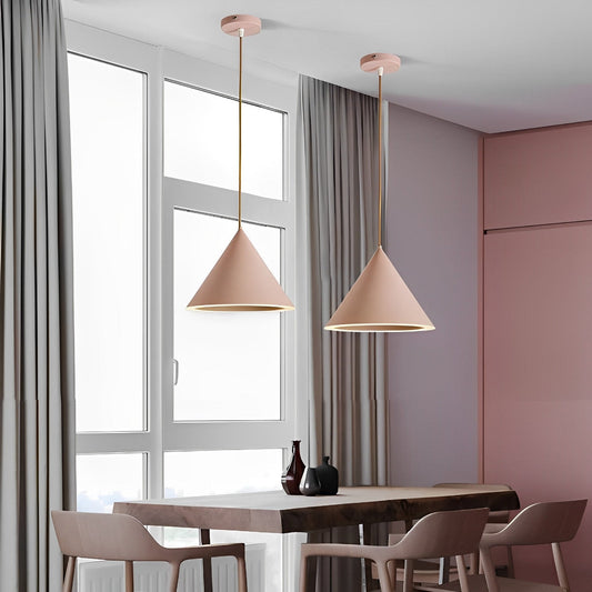 Minimalistische kegelvormige LED macaron kleur hanglamp eilandverlichting kroonluchter