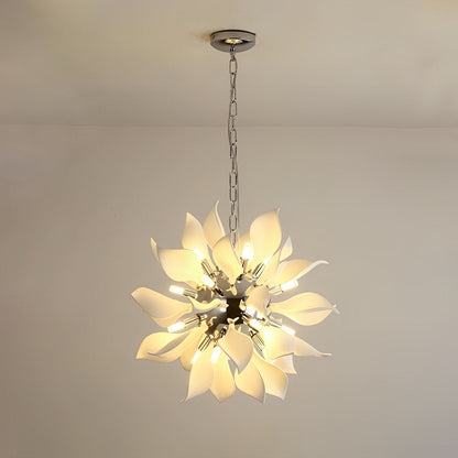 Moderne keramische bloemkunst kroonluchter verlichting