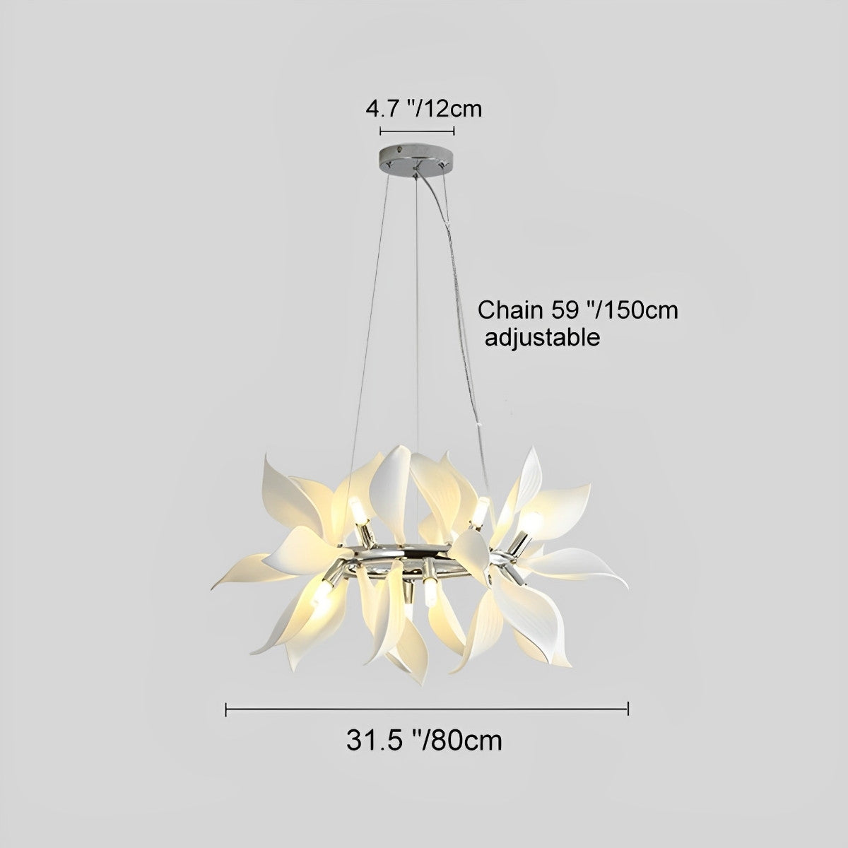 Moderne keramische bloemkunst kroonluchter verlichting
