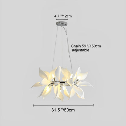 Moderne keramische bloemkunst kroonluchter verlichting