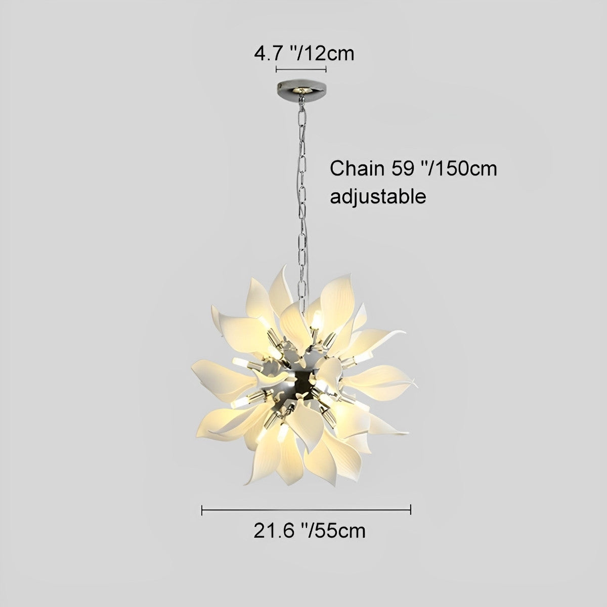 Moderne keramische bloemkunst kroonluchter verlichting
