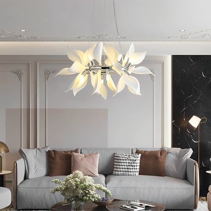 Moderne keramische bloemkunst kroonluchter verlichting