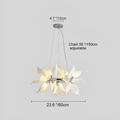 Moderne keramische bloemkunst kroonluchter verlichting
