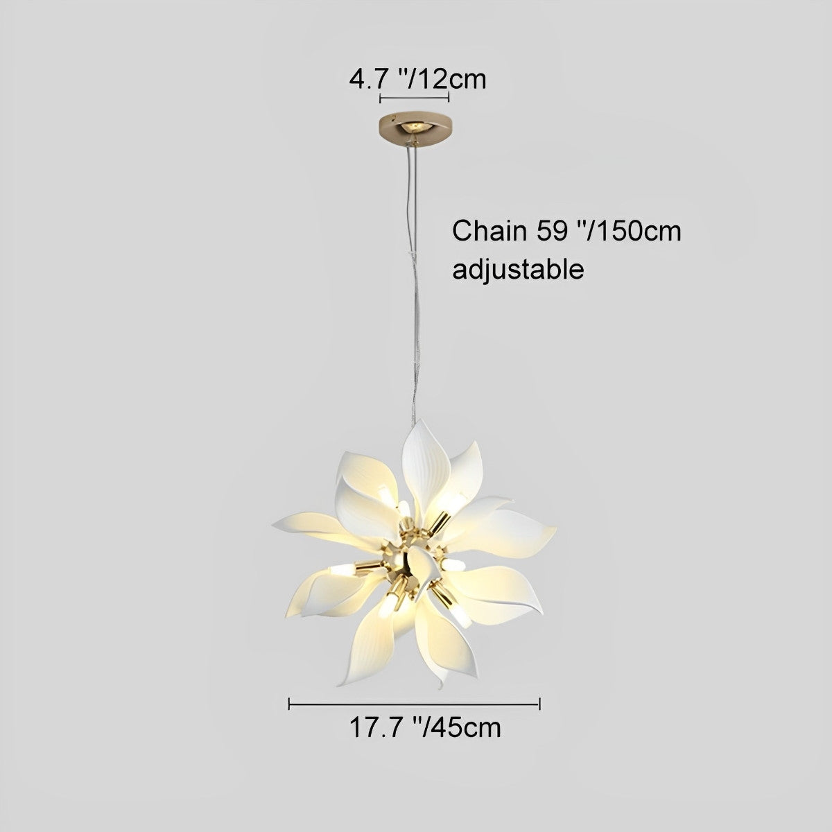 Moderne keramische bloemkunst kroonluchter verlichting
