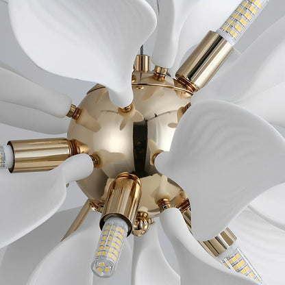 Moderne keramische bloemkunst kroonluchter verlichting