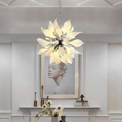 Moderne keramische bloemkunst kroonluchter verlichting