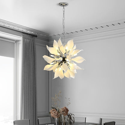 Moderne keramische bloemkunst kroonluchter verlichting