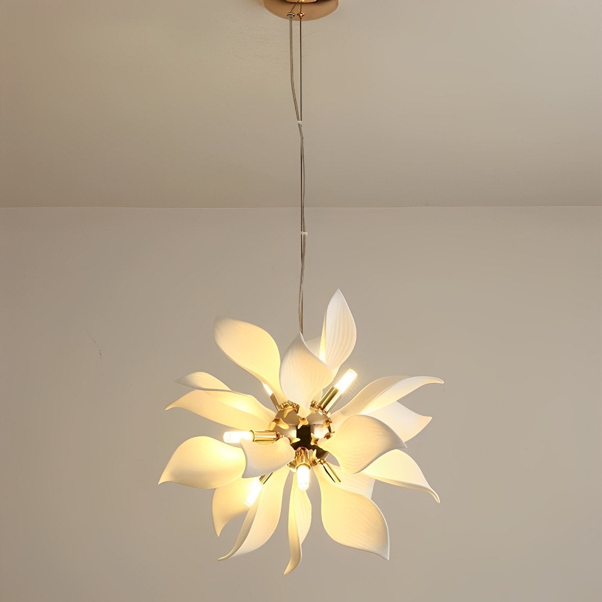 Moderne keramische bloemkunst kroonluchter verlichting