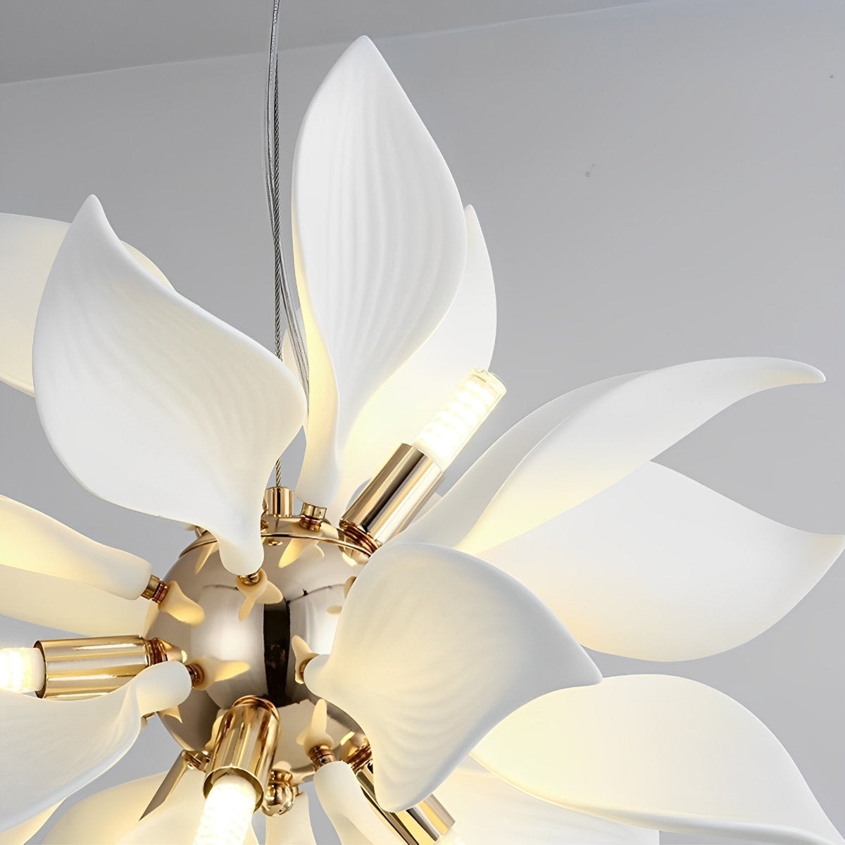 Moderne keramische bloemkunst kroonluchter verlichting