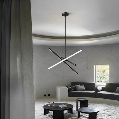 Moderne kroonluchter plafondlamp zwart & wit voor woonkamer
