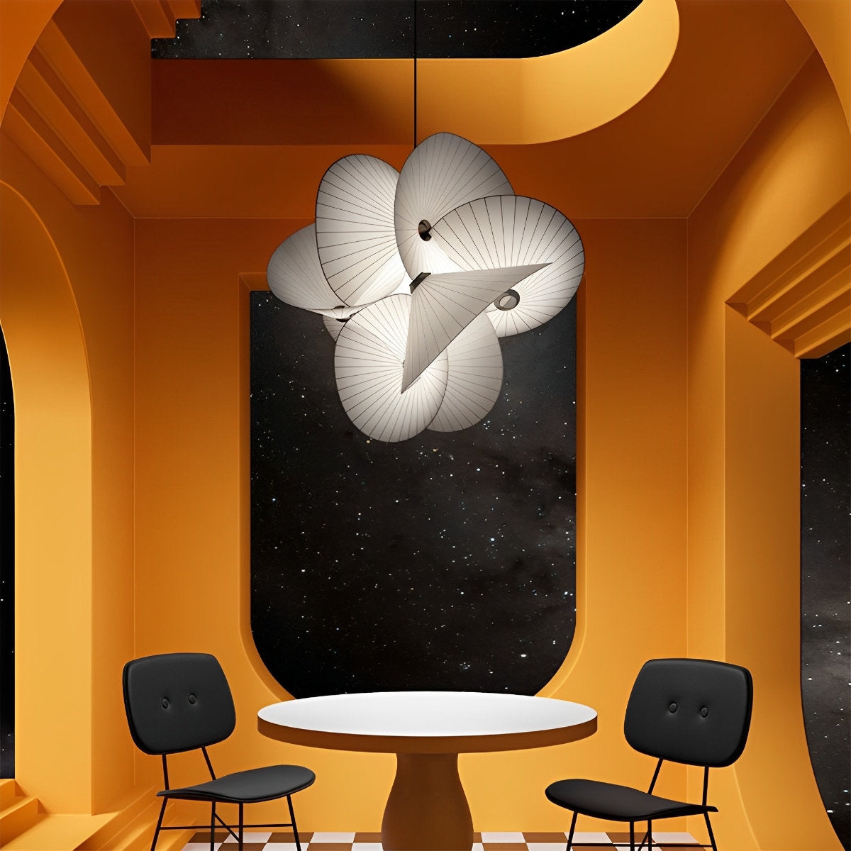 Moderne creatieve minimalistische paraplu kunst kroonluchter licht