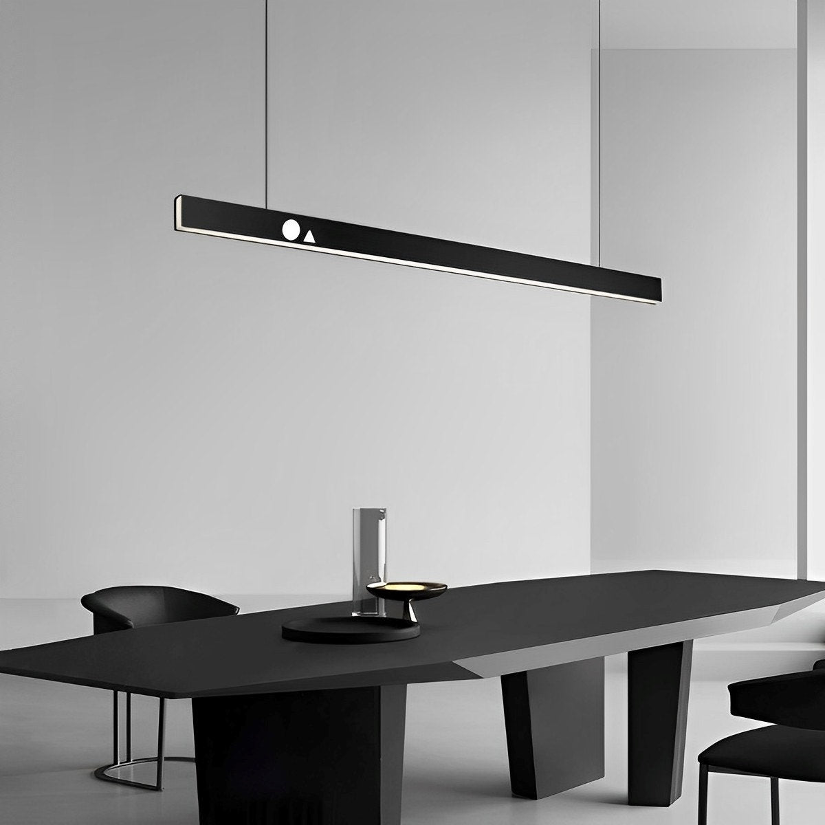 Modern minimalisme zwarte lange industriële plafondlamp voor woonkamer