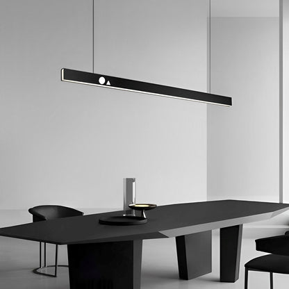 Modern minimalisme zwarte lange industriële plafondlamp voor woonkamer
