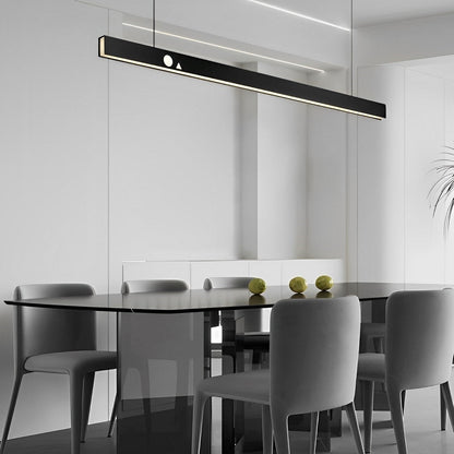 Modern minimalisme zwarte lange industriële plafondlamp voor woonkamer