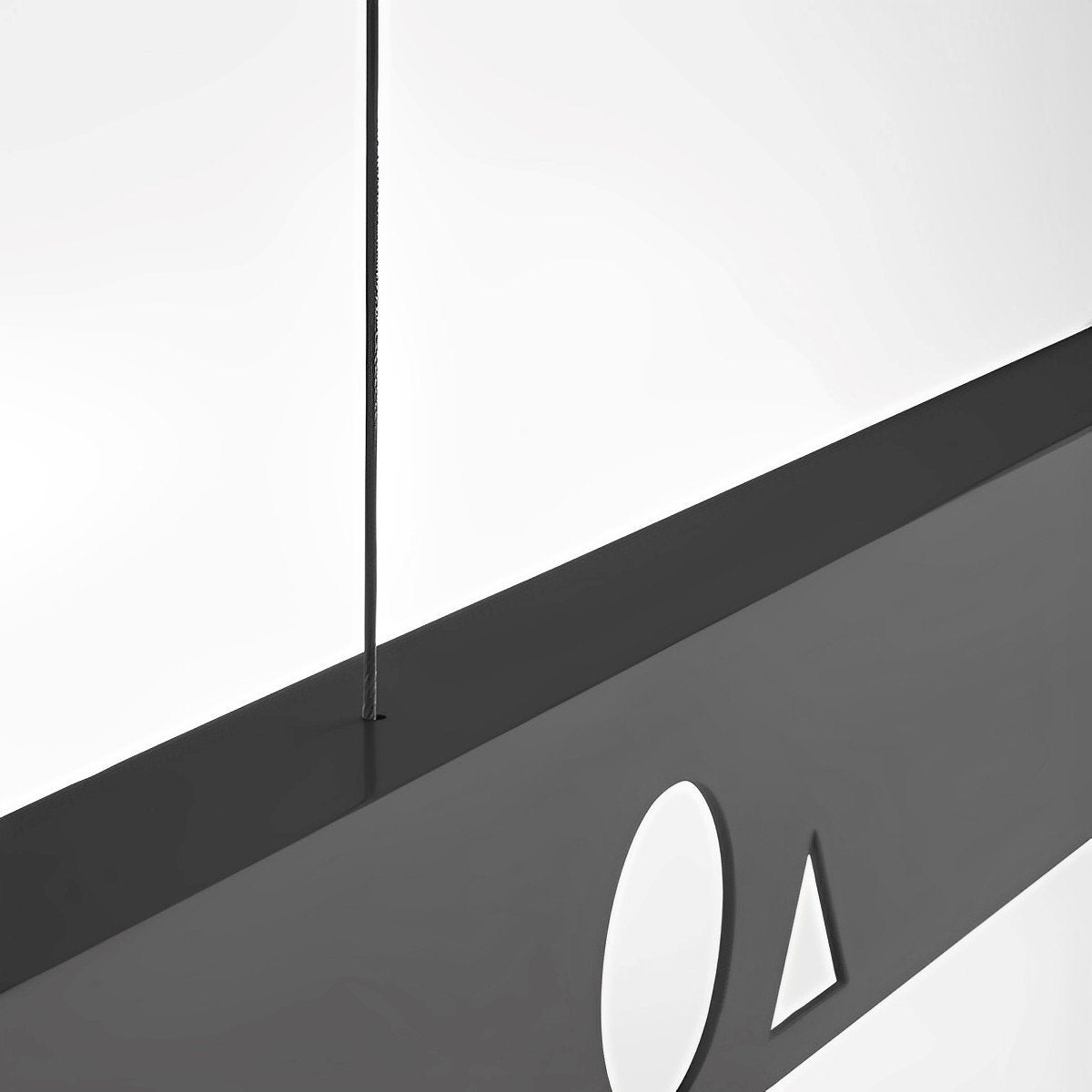 Modern minimalisme zwarte lange industriële plafondlamp voor woonkamer