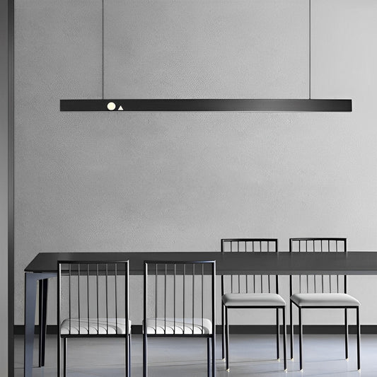 Modern minimalisme zwarte lange industriële plafondlamp voor woonkamer