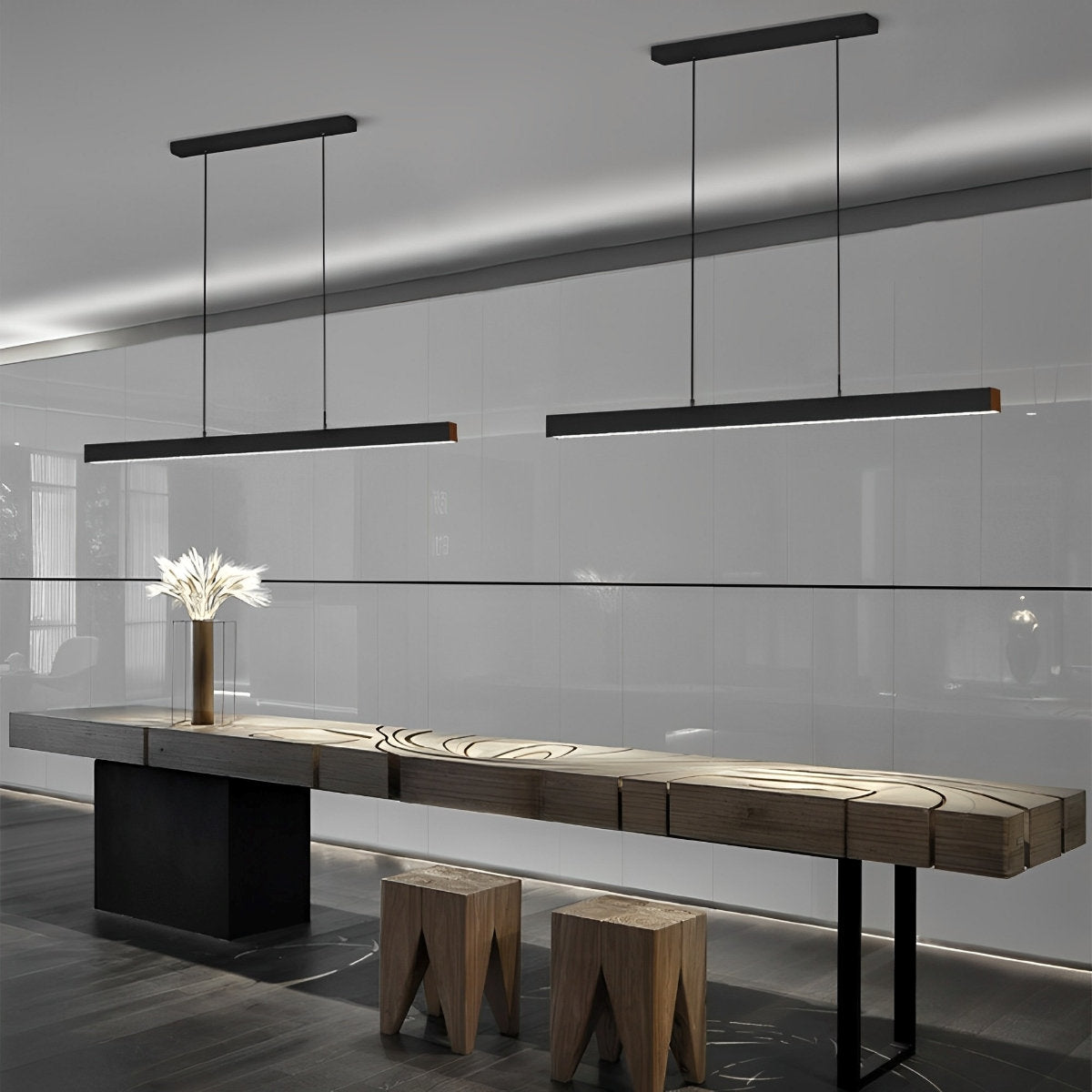 Moderne minimalistische hanglamp LED lange lichtbalk