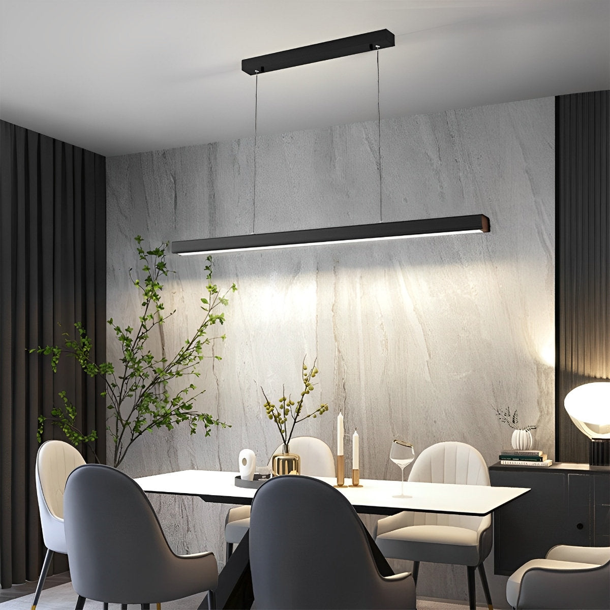 Moderne minimalistische hanglamp LED lange lichtbalk