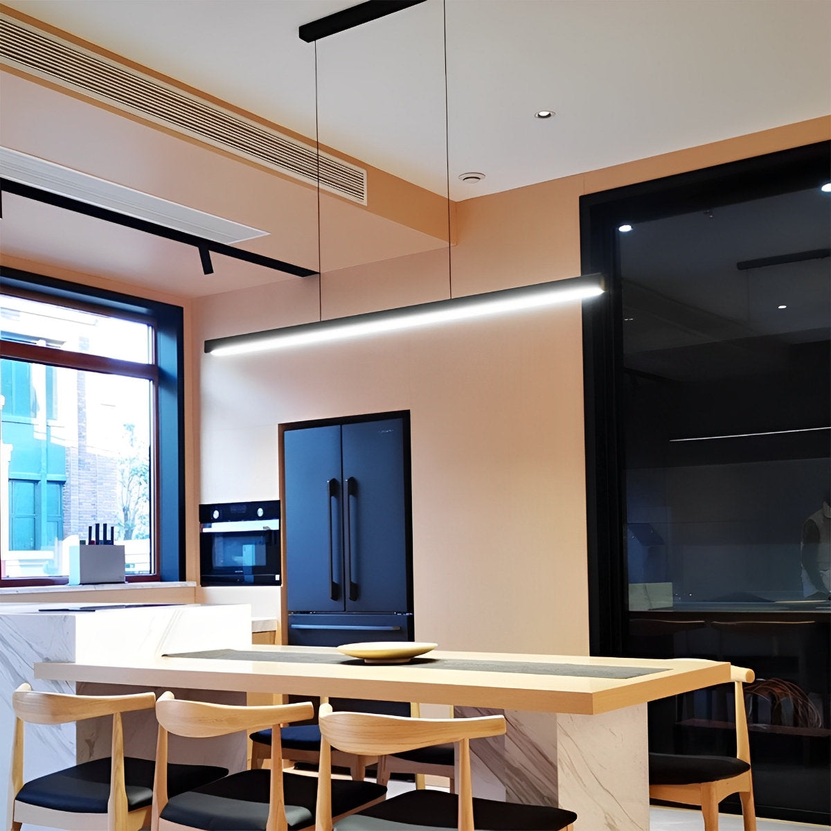 Moderne minimalistische hanglamp LED lange lichtbalk