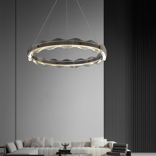 Moderne minimalistische watergolf ronde hanglamp