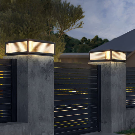 Hedendaagse waterdichte buitenpost zonne-hek pilaar dek paal licht