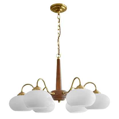 Nordic glazen hout metalen kroonluchter hanglampen