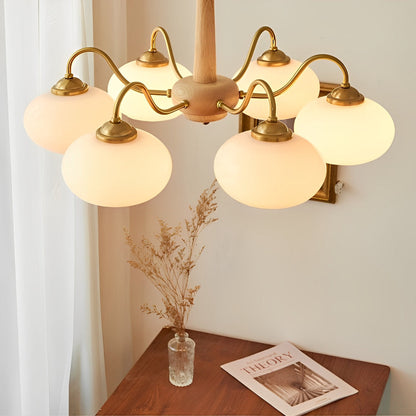 Nordic glazen hout metalen kroonluchter hanglampen