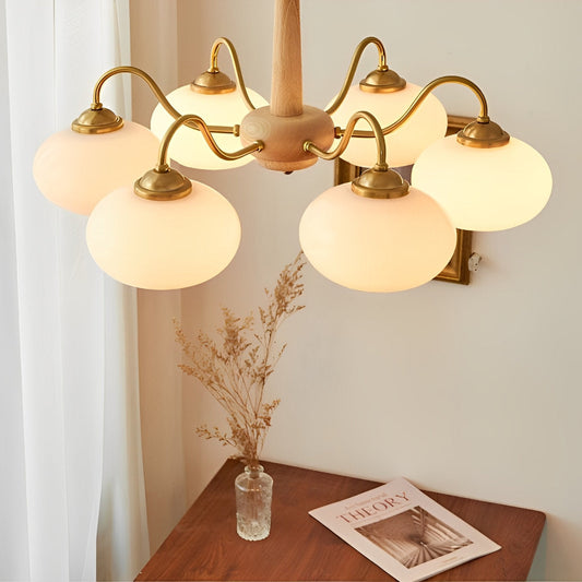 Nordic glazen hout metalen kroonluchter hanglampen