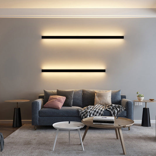 Minimalistische lineaire wandlamp met LED-sfeerverlichting