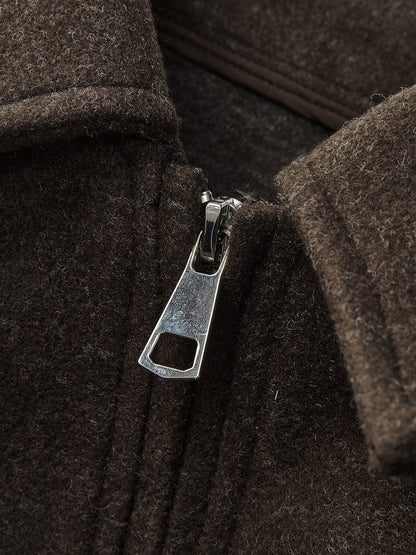 Effen rits tweed jas
