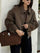 Effen rits tweed jas
