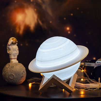 Planeet-Thema LED Nachtlamp – Kleurveranderend Saturnus Ontwerp voor Kinderen, Slaapkamers en Unieke Sfeervolle Woondecoratie