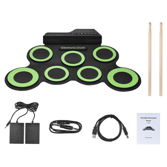 Draagbare oprolbare elektronische drum pad set