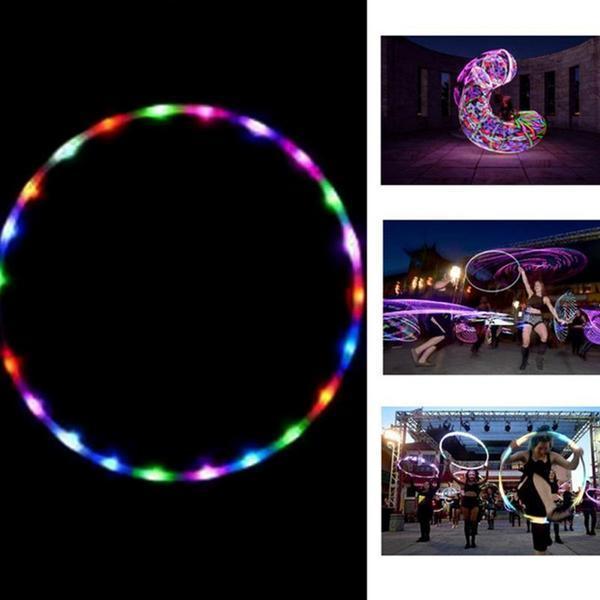 35''tot 24" 24 tot 10-LED lichten gloeien in het donker hula hoop