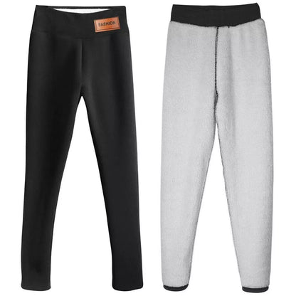 Dames winter warme Sherpa fleece gevoerde legging – dikke kasjmier thermische broek