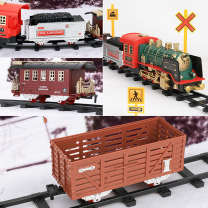Fernbedienung Vintage Klassisches RC Zugspielzeug Set mit echtem Rauch, Lichtern, Sound