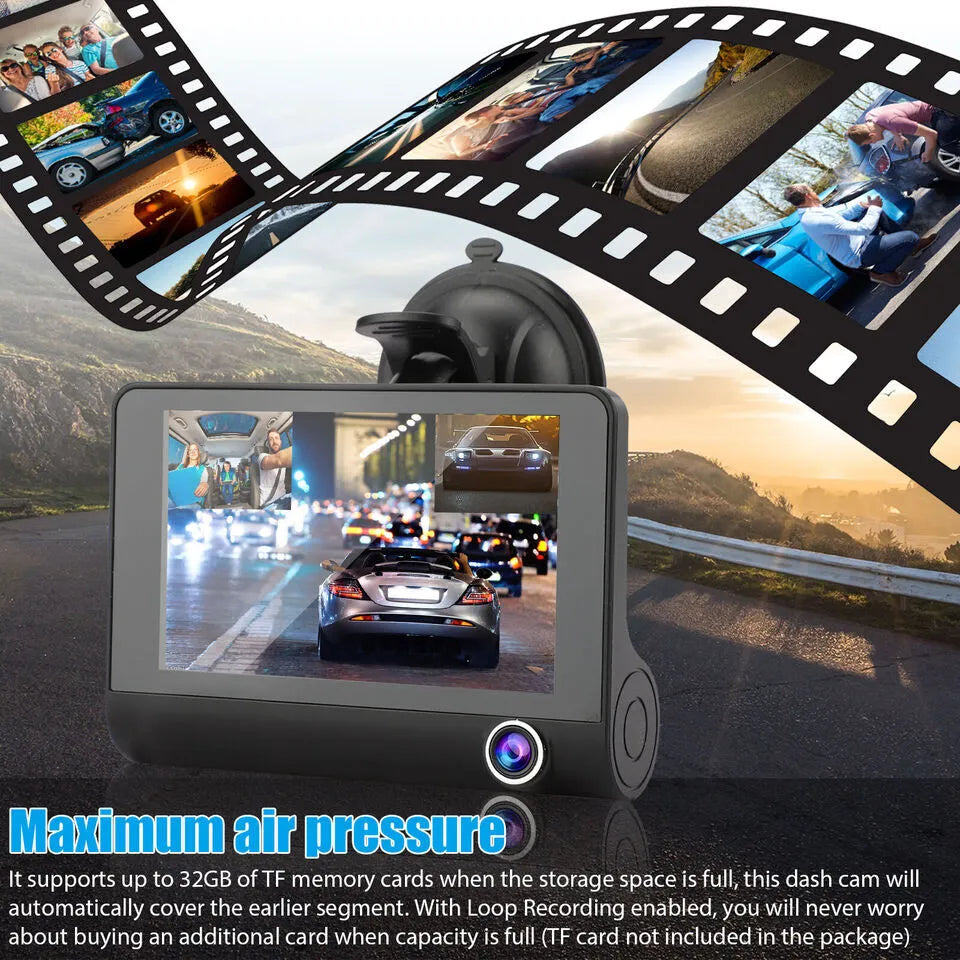 4" Touchscreen Voor- en Achter Dashcam