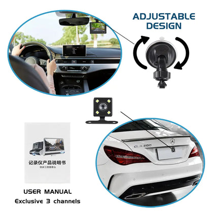 4" Touchscreen Voor- en Achter Dashcam
