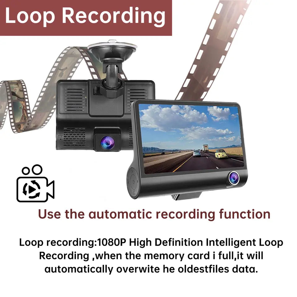 4" Touchscreen Voor- en Achter Dashcam