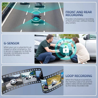 4" Touchscreen Voor- en Achter Dashcam