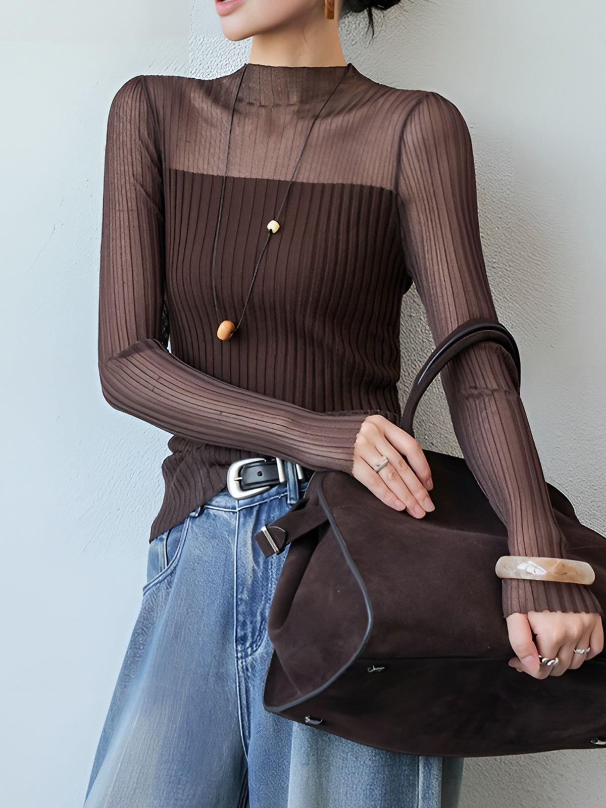 Transparante Paneel Slim Trui