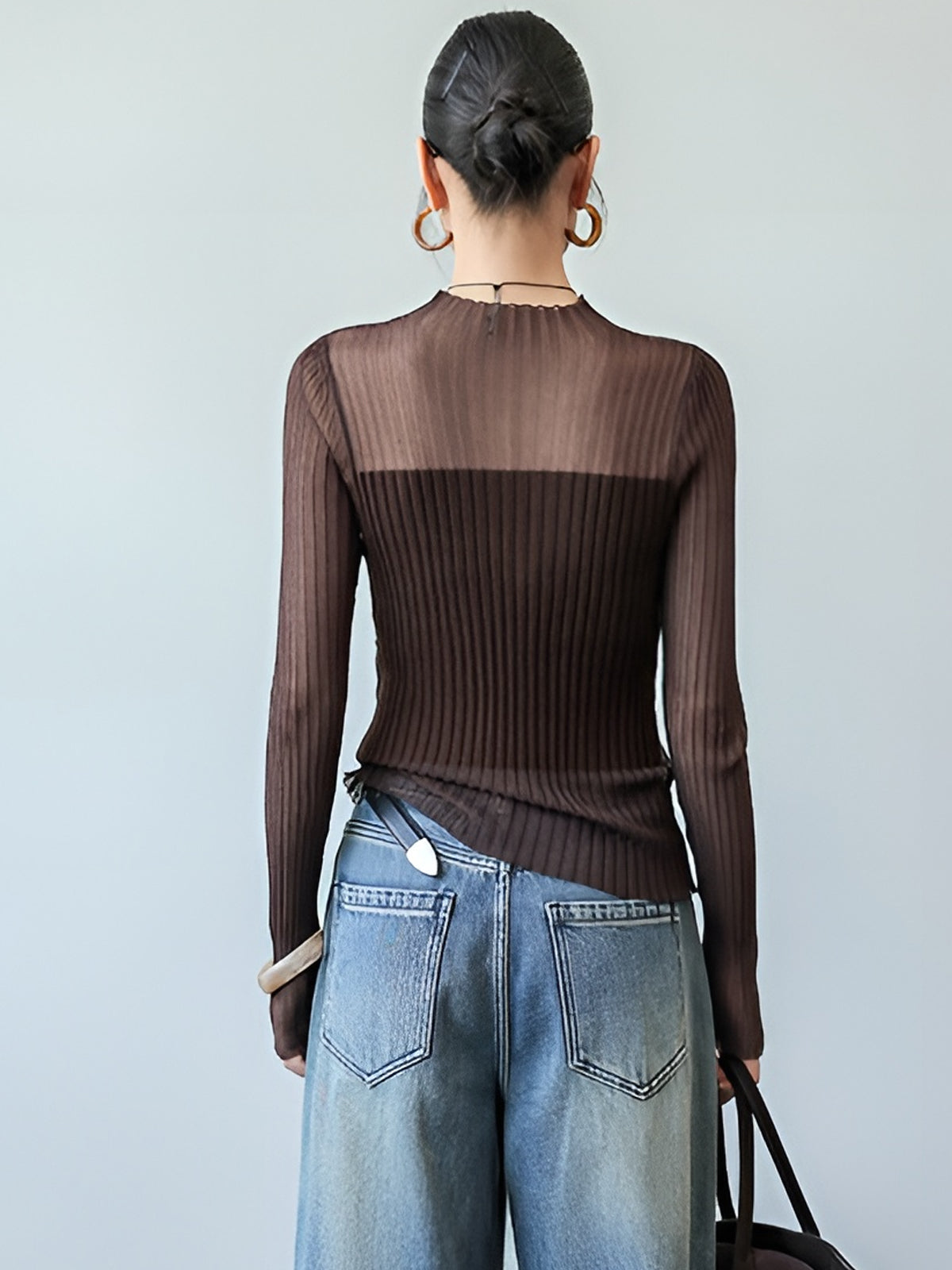 Transparante Paneel Slim Trui