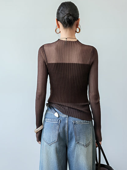 Transparante Paneel Slim Trui