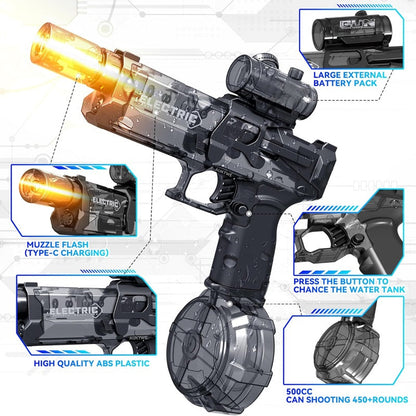 PowerBlast elektrische waterpistool met meeslepende LED-verlichting