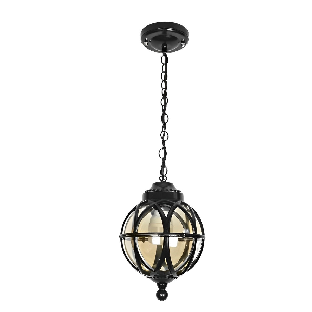 Waterproof Aluminum Glass Ball Outdoor Chandelier Light Hanging Chain Adjustable