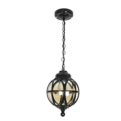 Waterproof Aluminum Glass Ball Outdoor Chandelier Light Hanging Chain Adjustable