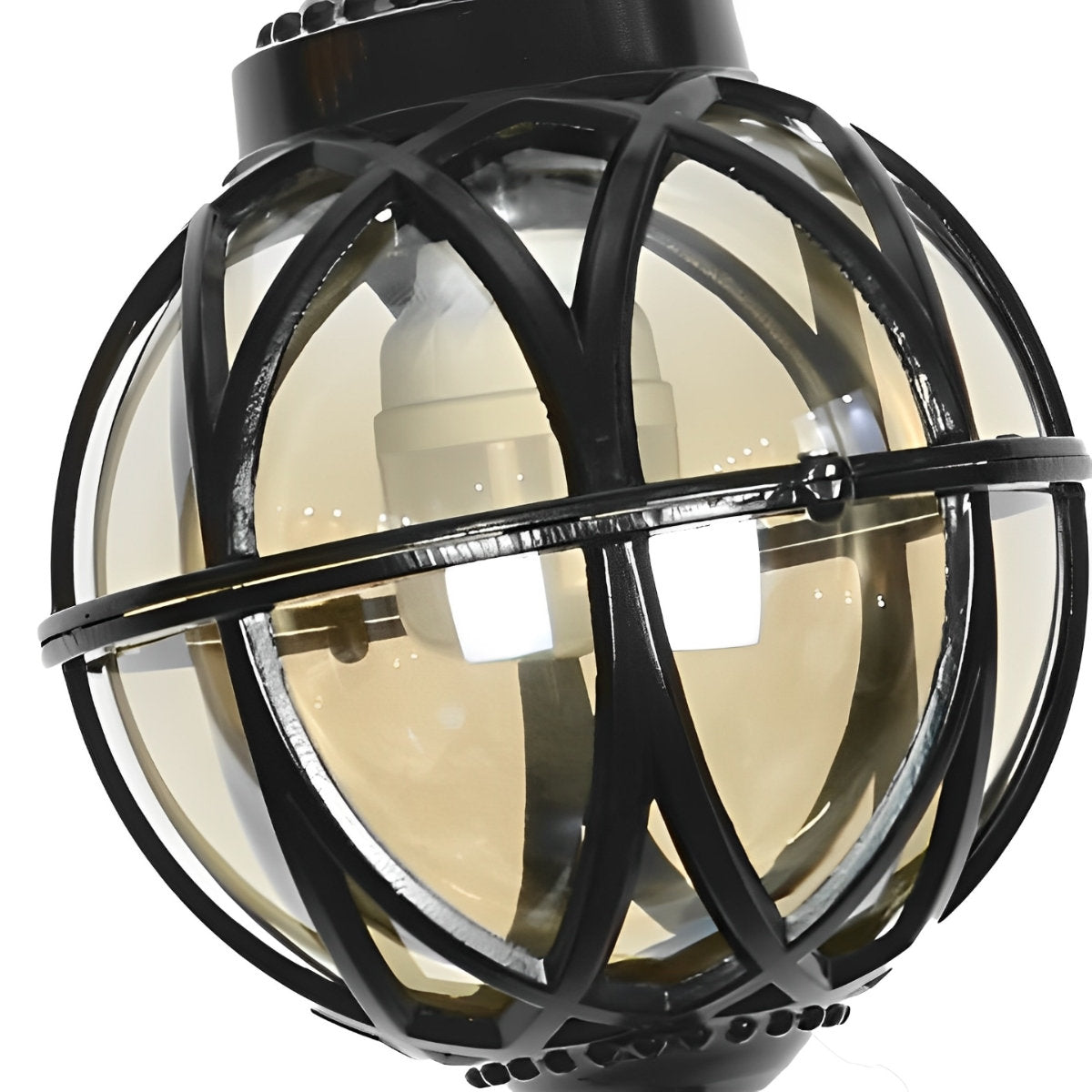 Waterproof Aluminum Glass Ball Outdoor Chandelier Light Hanging Chain Adjustable